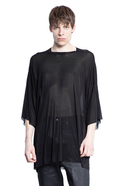 RICK OWENS MAN BLACK T-SHIRTS & TANK TOPS