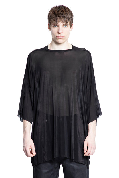 RICK OWENS MAN BLACK T-SHIRTS & TANK TOPS