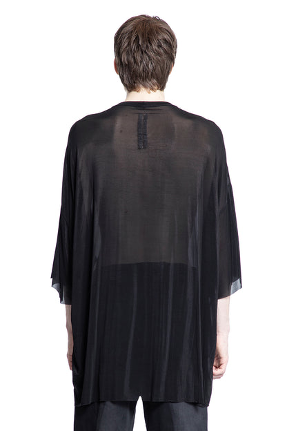 RICK OWENS MAN BLACK T-SHIRTS & TANK TOPS