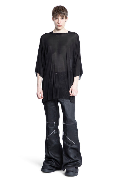 RICK OWENS MAN BLACK T-SHIRTS & TANK TOPS