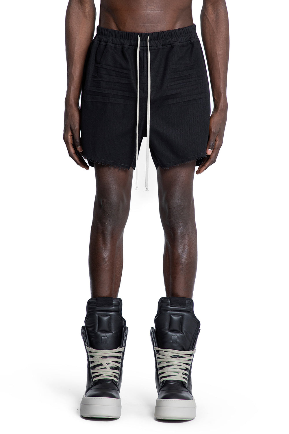 RICK OWENS MAN BLACK SHORTS & SKIRTS