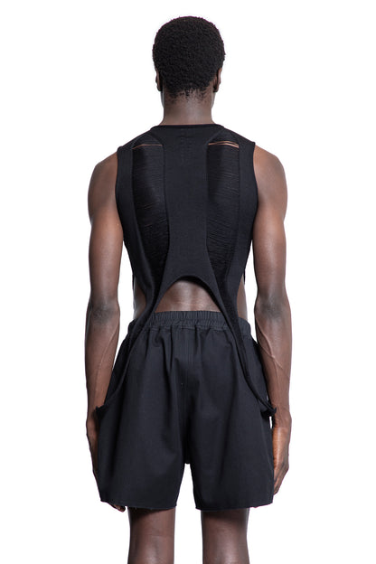 RICK OWENS MAN BLACK T-SHIRTS & TANK TOPS