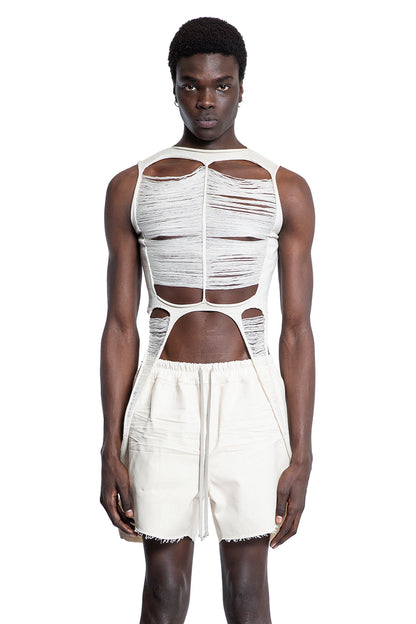 RICK OWENS MAN WHITE T-SHIRTS & TANK TOPS