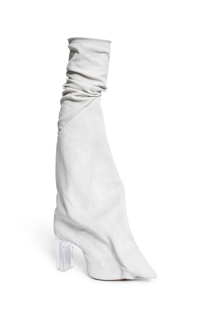 RICK OWENS MAN OFF-WHITE BOOTS