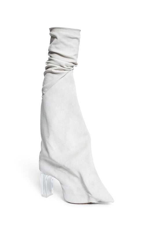 RICK OWENS MAN OFF-WHITE BOOTS