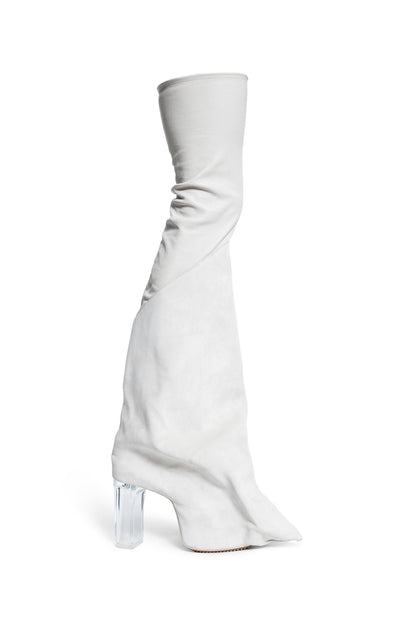 RICK OWENS MAN OFF-WHITE BOOTS