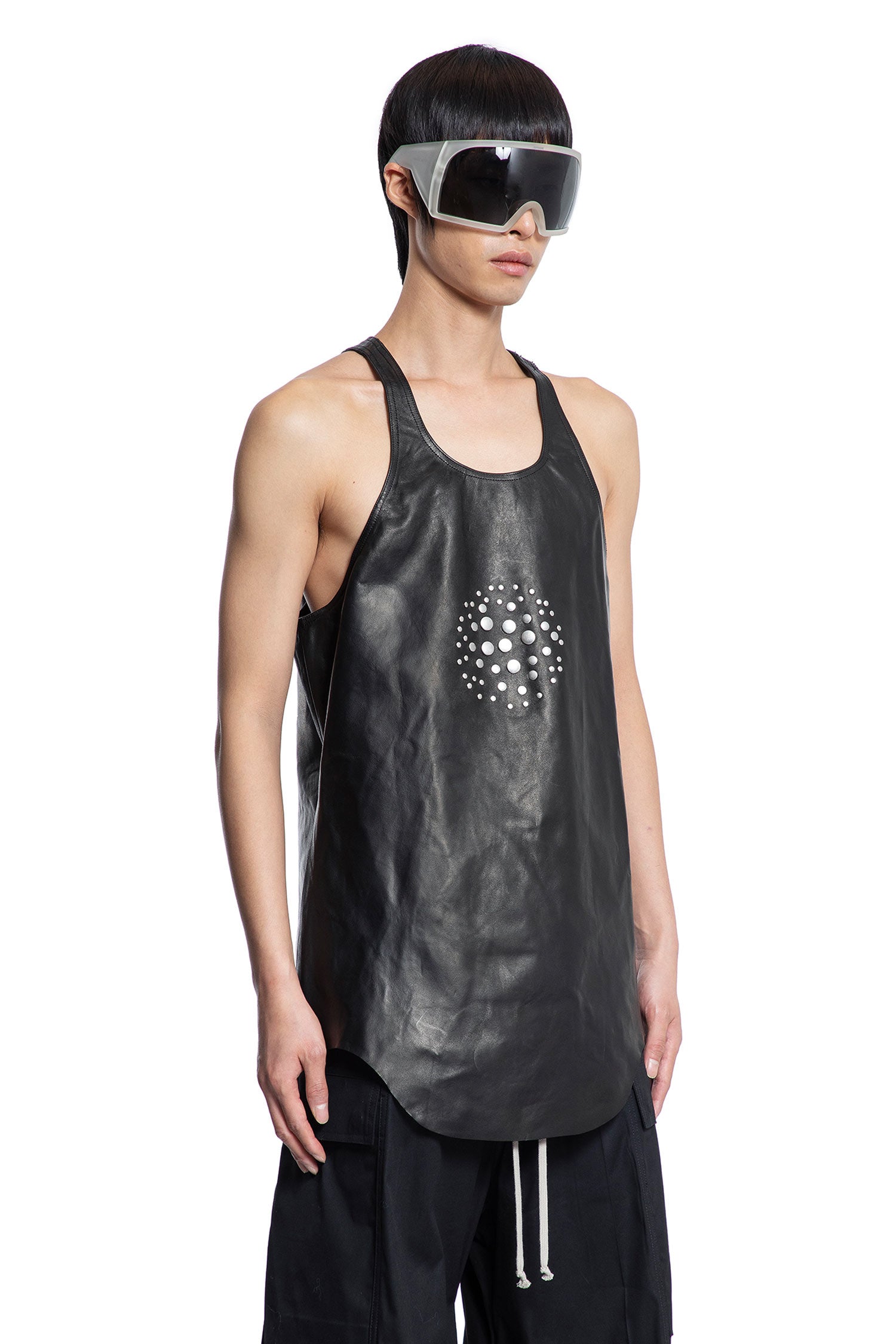 RICK OWENS MAN BLACK T-SHIRTS & TANK TOPS