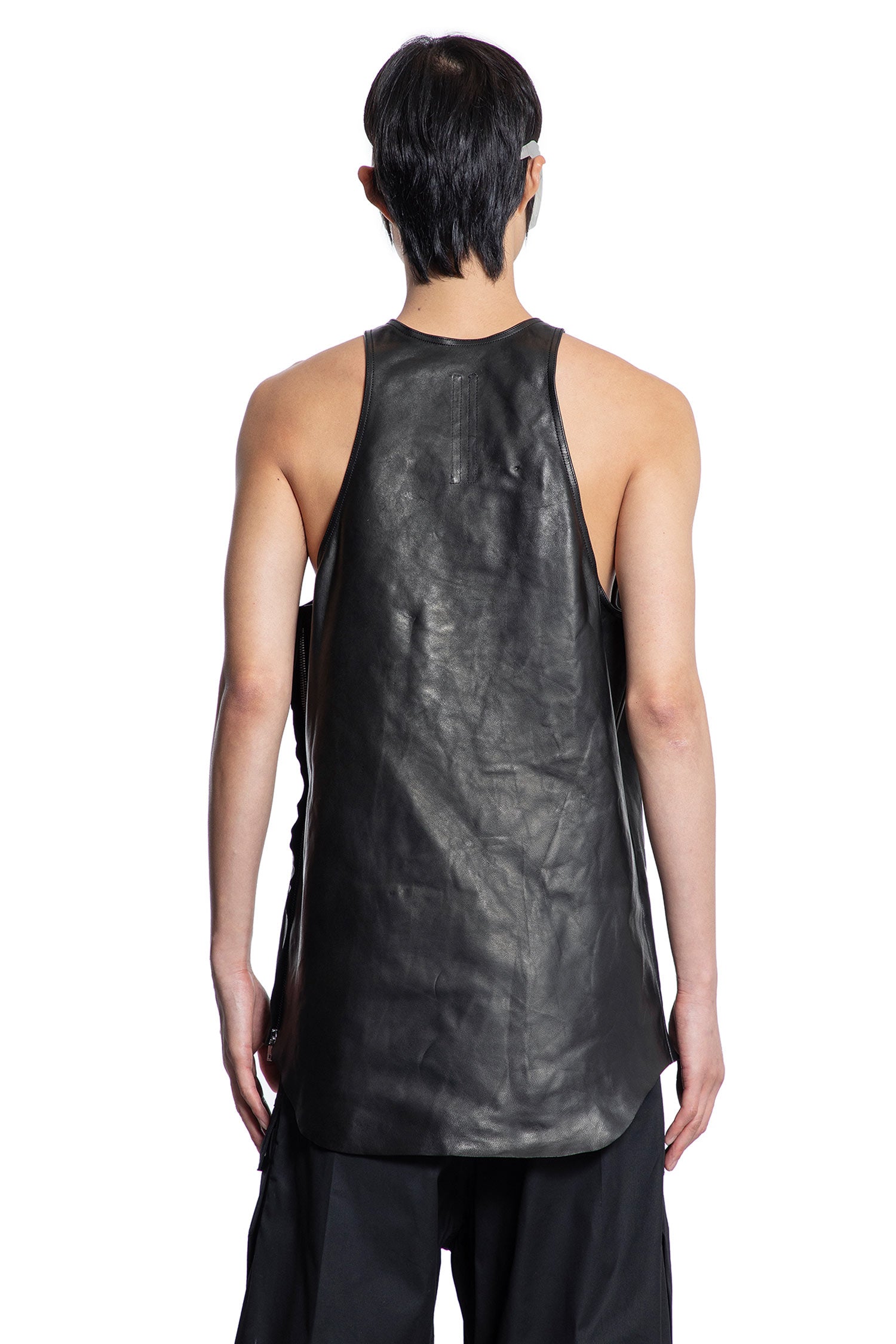 RICK OWENS MAN BLACK T-SHIRTS & TANK TOPS