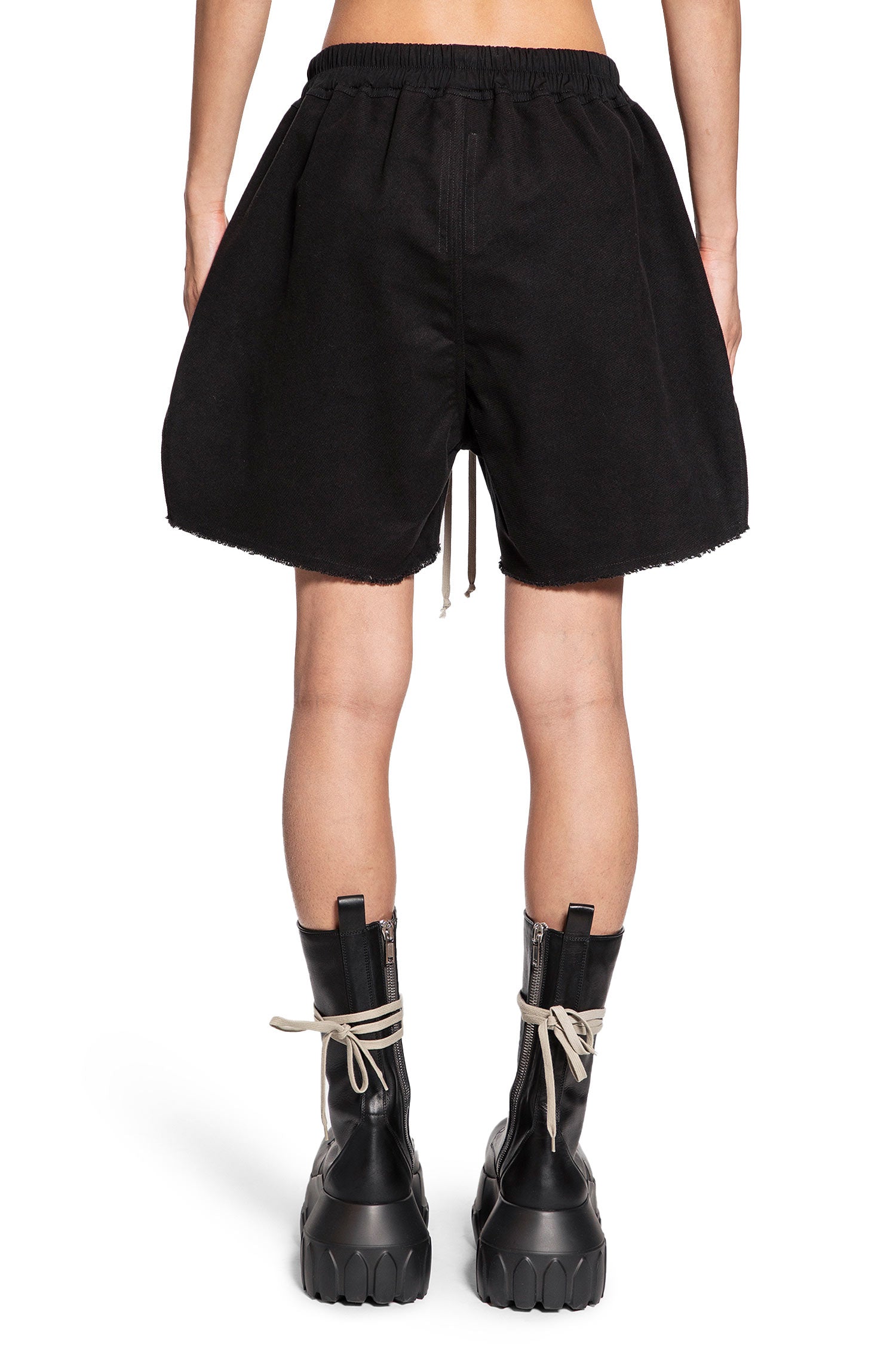 RICK OWENS MAN BLACK SHORTS & SKIRTS