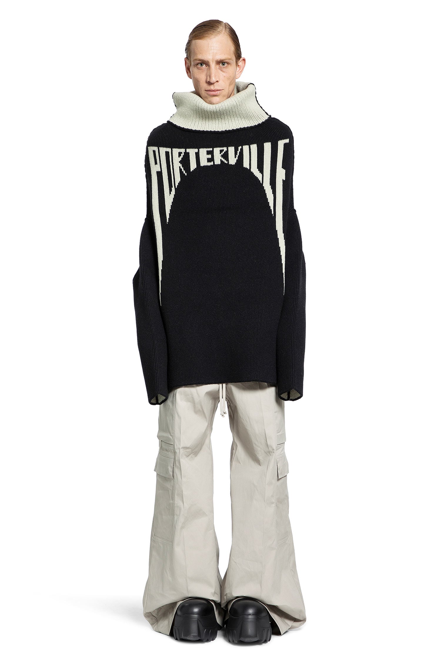 RICK OWENS MAN BLACK&WHITE KNITWEAR