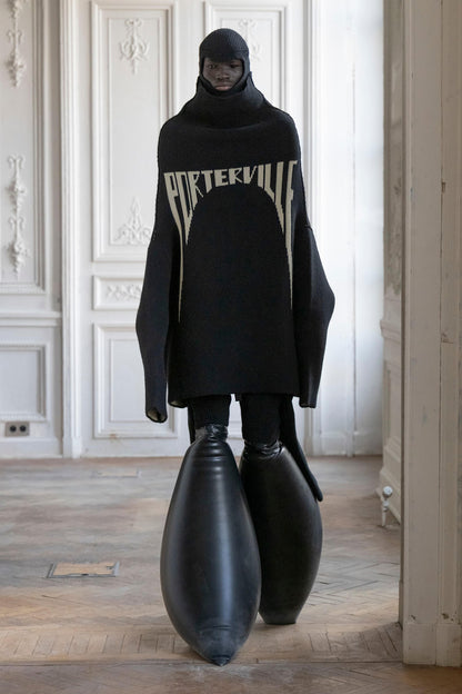 RICK OWENS MAN BLACK&WHITE KNITWEAR