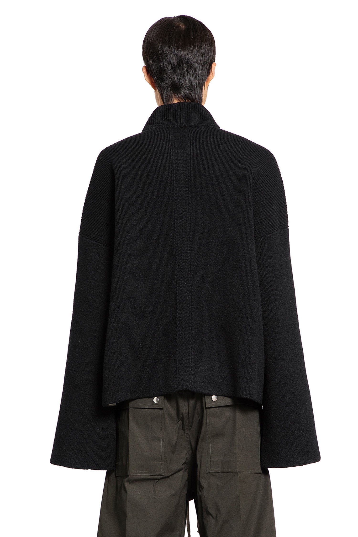 RICK OWENS MAN BLACK KNITWEAR