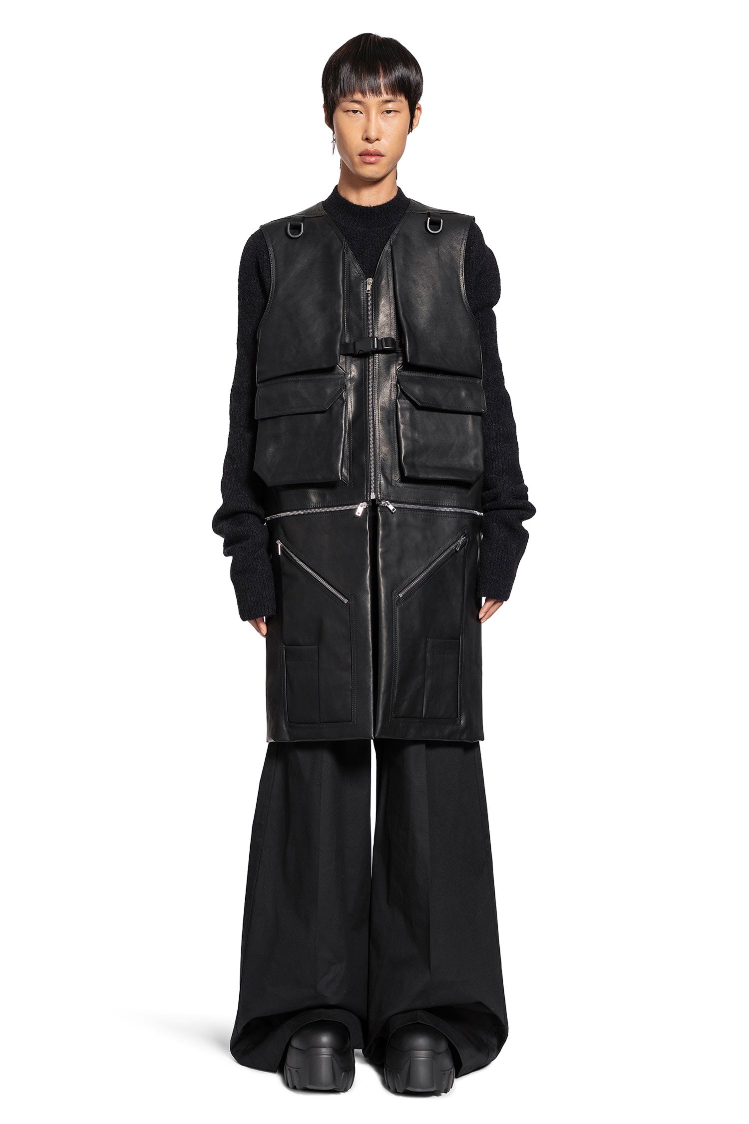 RICK OWENS MAN BLACK VESTS