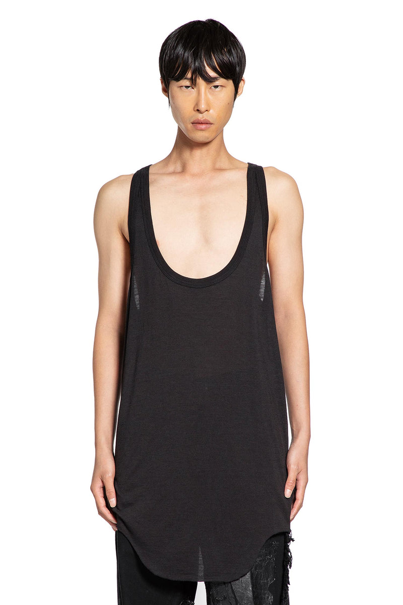 RICK OWENS Concordians Pony Tank in Silk Wool Jersey man