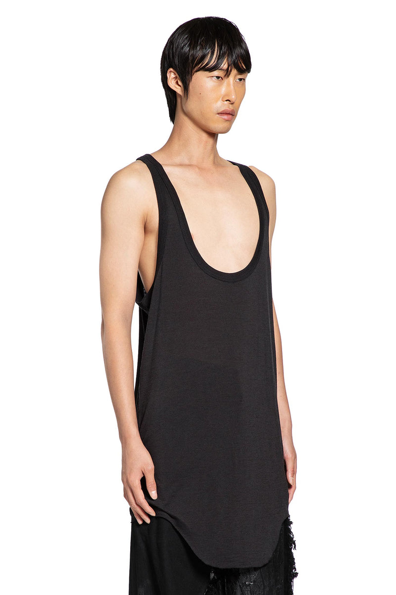 RICK OWENS Concordians Pony Tank in Silk Wool Jersey man