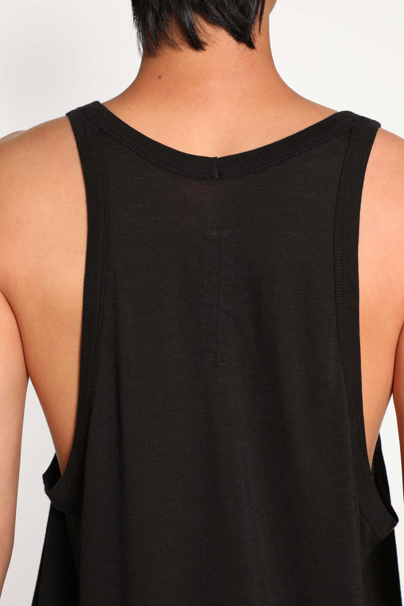 RICK OWENS Concordians Pony Tank in Silk Wool Jersey man