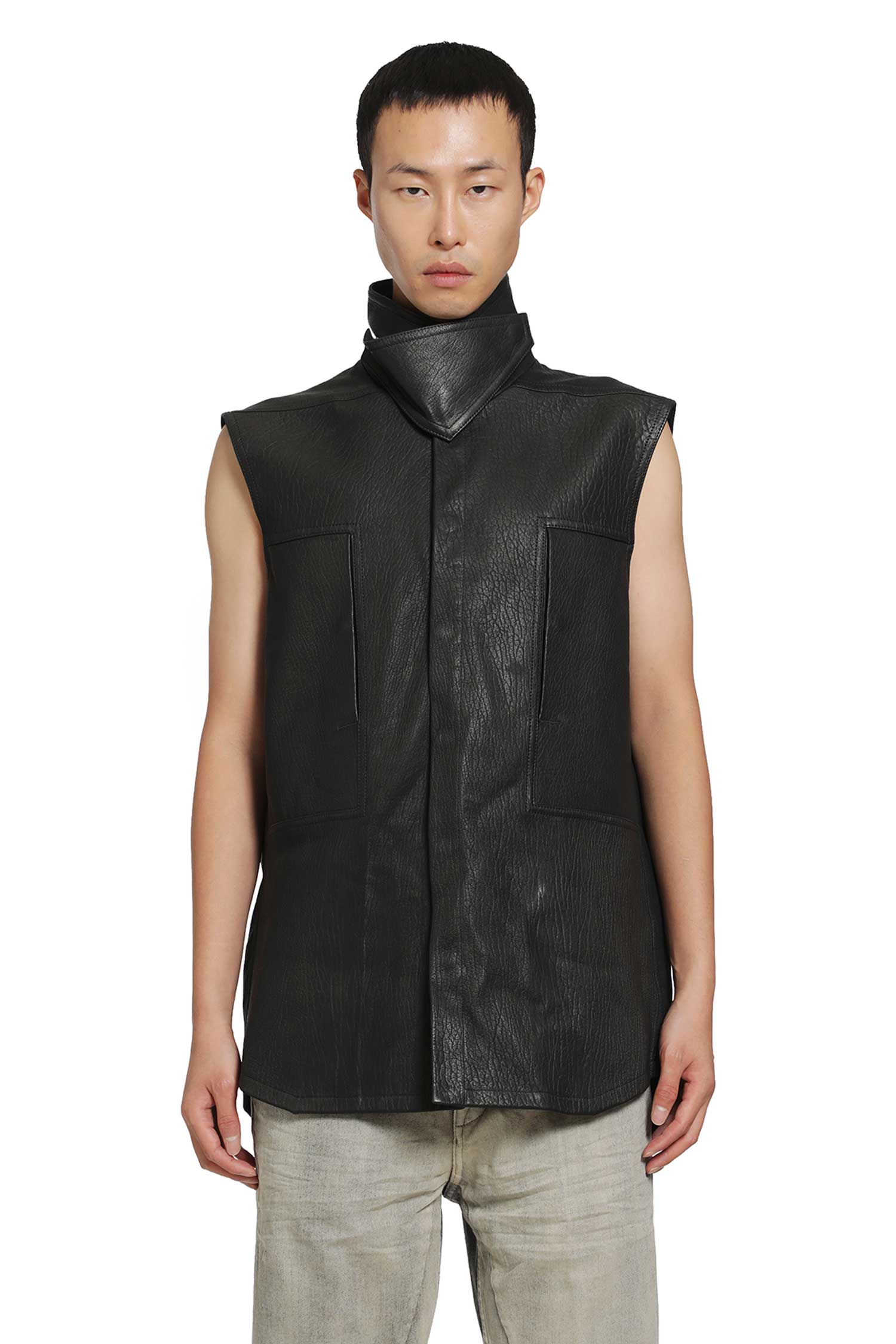 RICK OWENS Tower SL Outershirt in Naked Lamb man