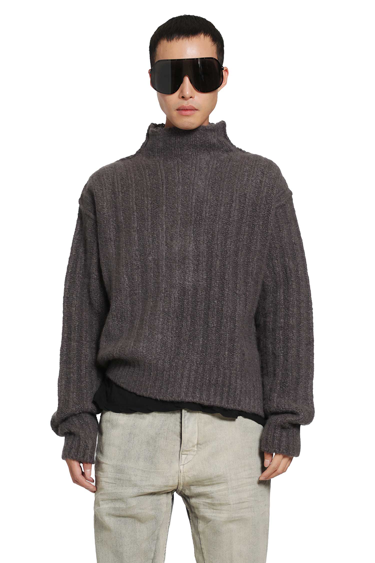 Tower Turtle in Rib Silk Cashmere