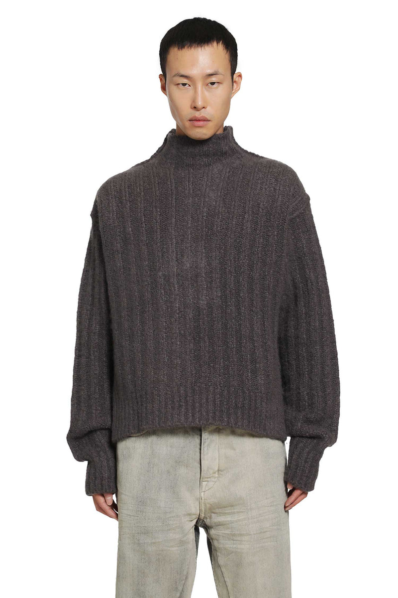 RICK OWENS Tower Turtle in Rib Silk Cashmere man