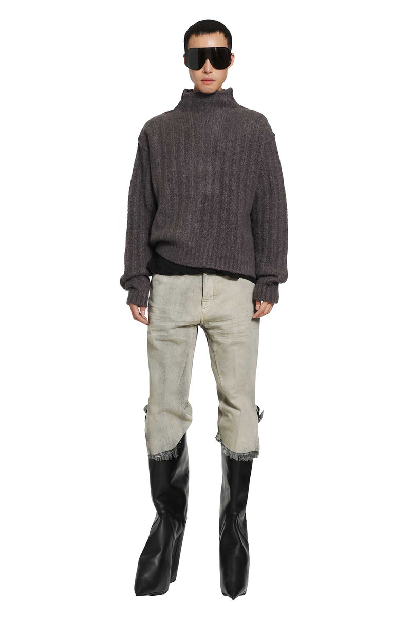 RICK OWENS Tower Turtle in Rib Silk Cashmere man