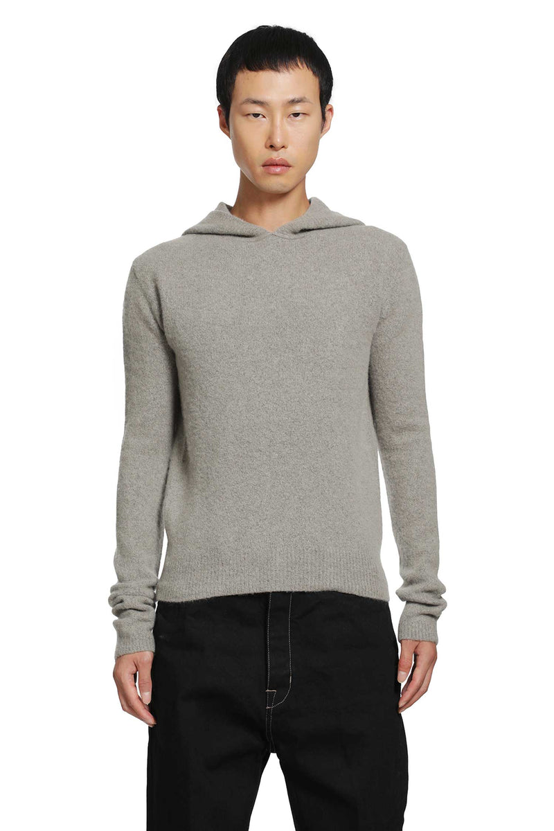 RICK OWENS Tower Hooded Pulll in Felt Cashmere man