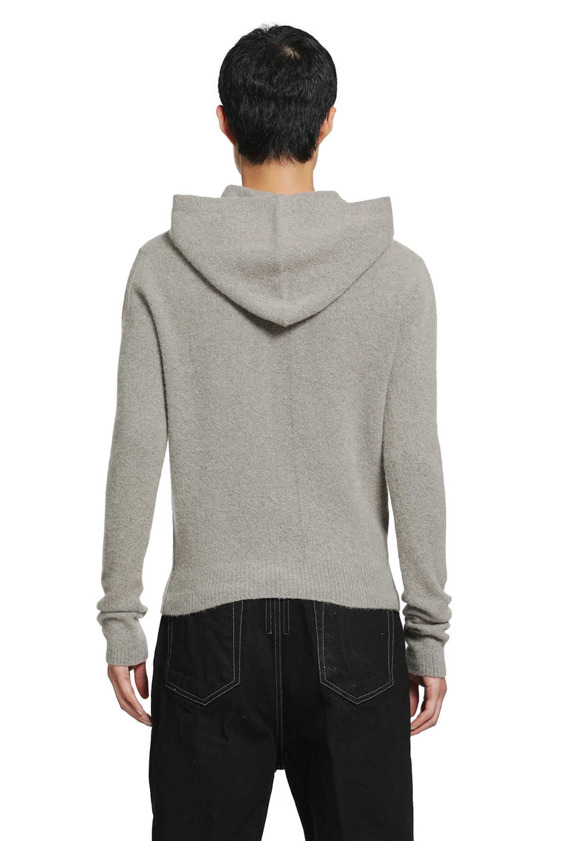 RICK OWENS Tower Hooded Pulll in Felt Cashmere man