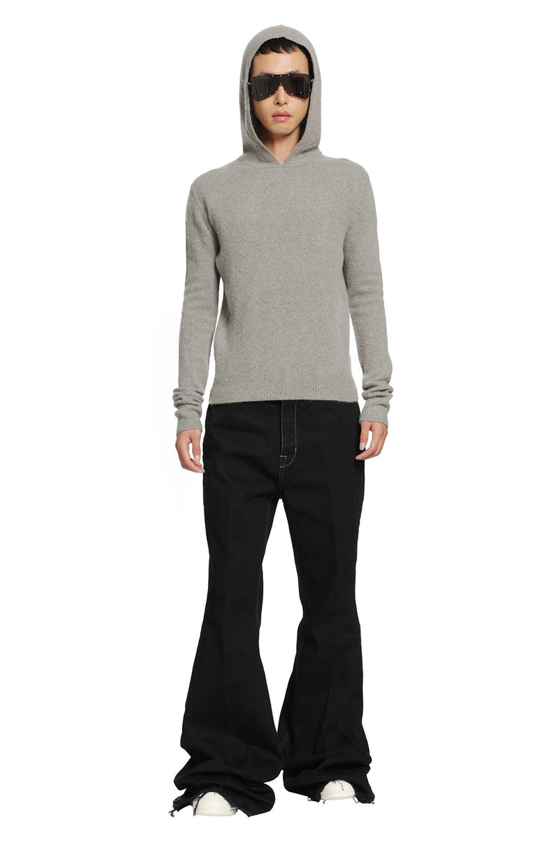 RICK OWENS Tower Hooded Pulll in Felt Cashmere man