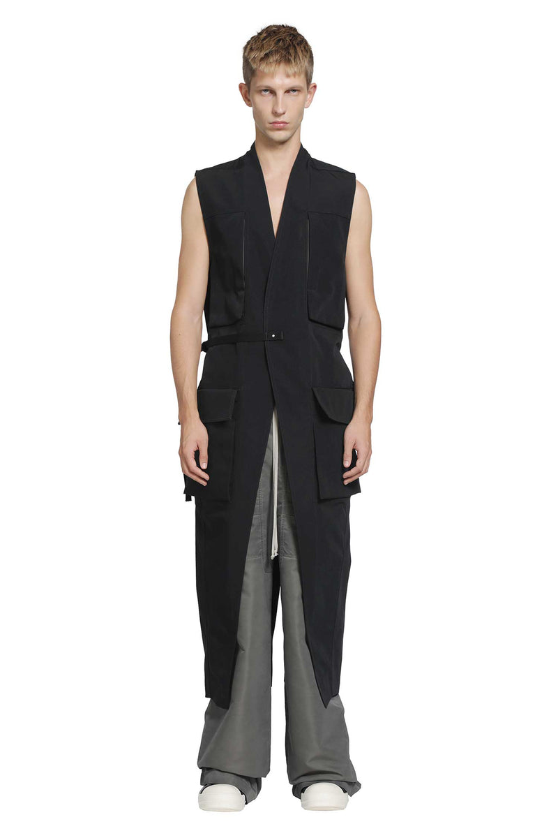 RICK OWENS Tower Long Lab Cargo Vest man