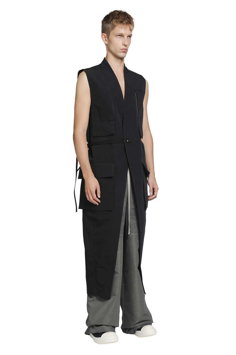 RICK OWENS Tower Long Lab Cargo Vest man