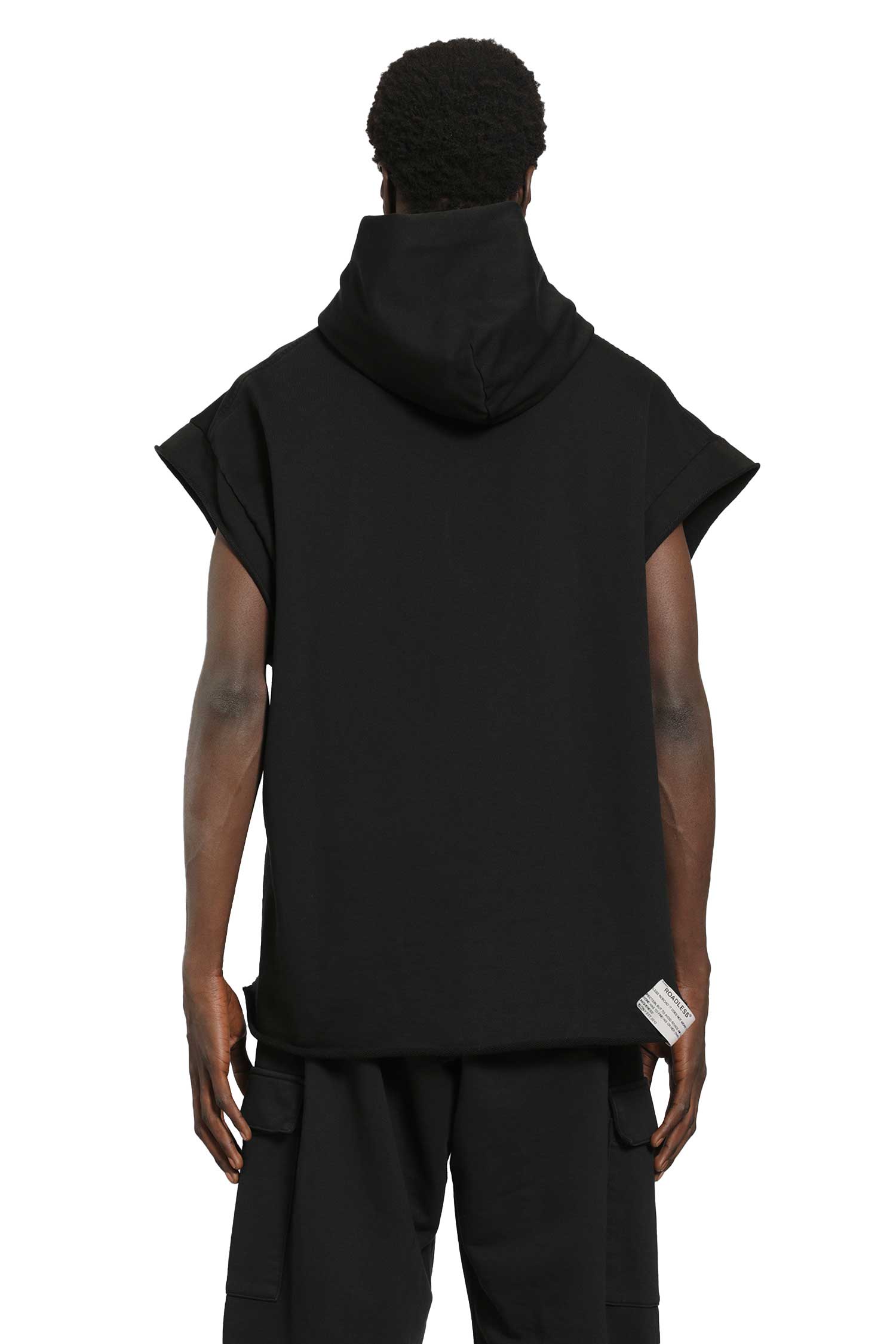 Cotton Jersey Sleeveless Hoodie