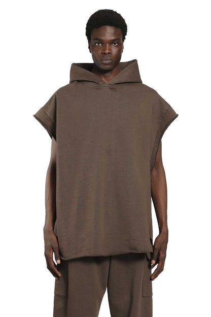 Cotton Jersey Sleeveless Hoodir