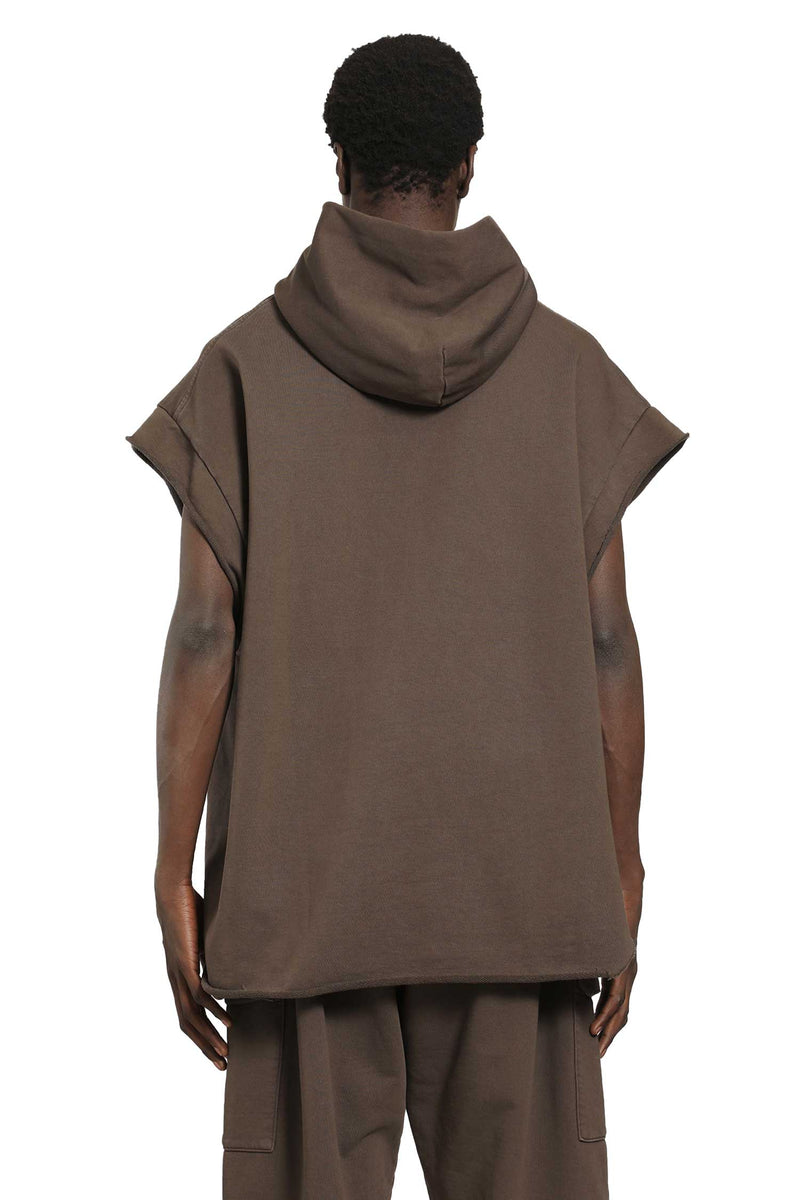 ROADLESS Cotton Jersey Sleeveless Hoodir man