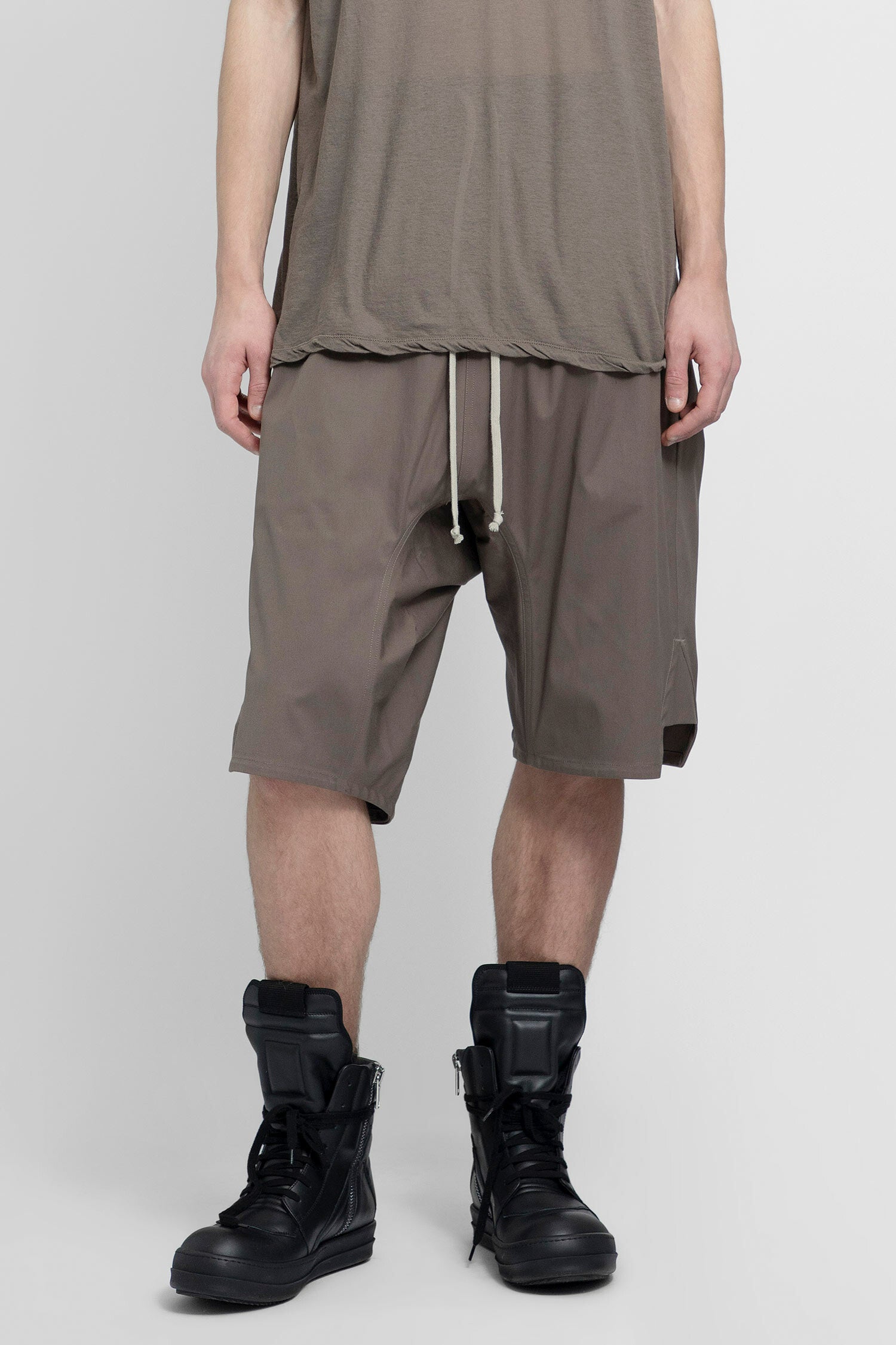 RICK OWENS MAN GREY SHORTS & SKIRTS
