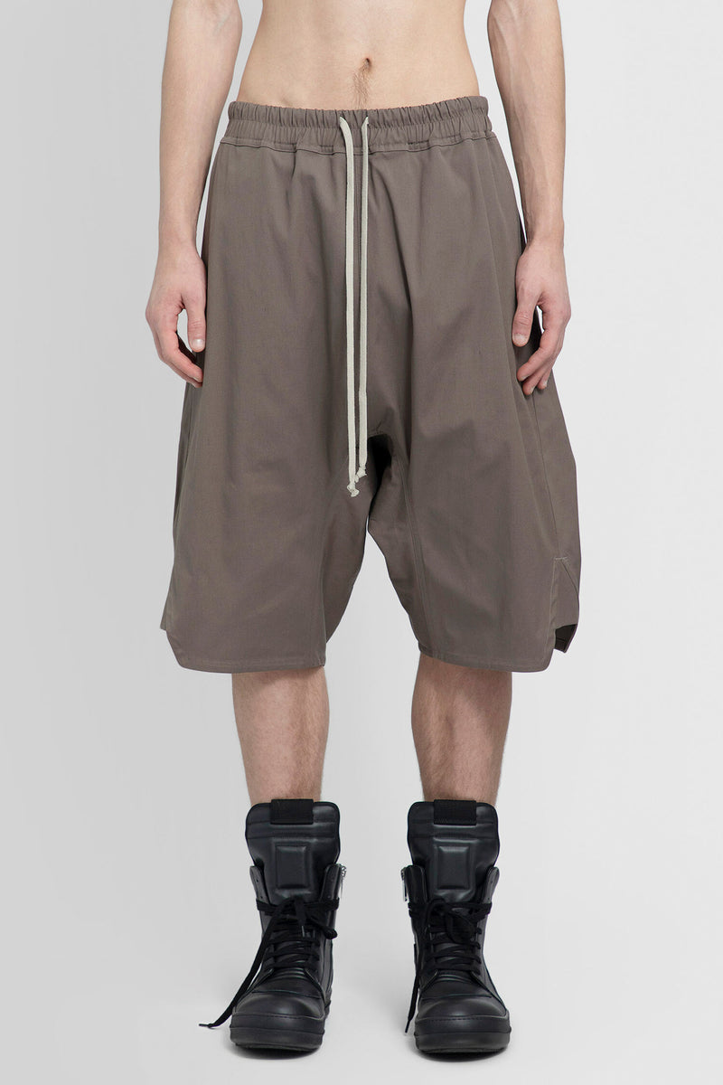 RICK OWENS RICK OWENS MAN GREY SHORTS & SKIRTS man