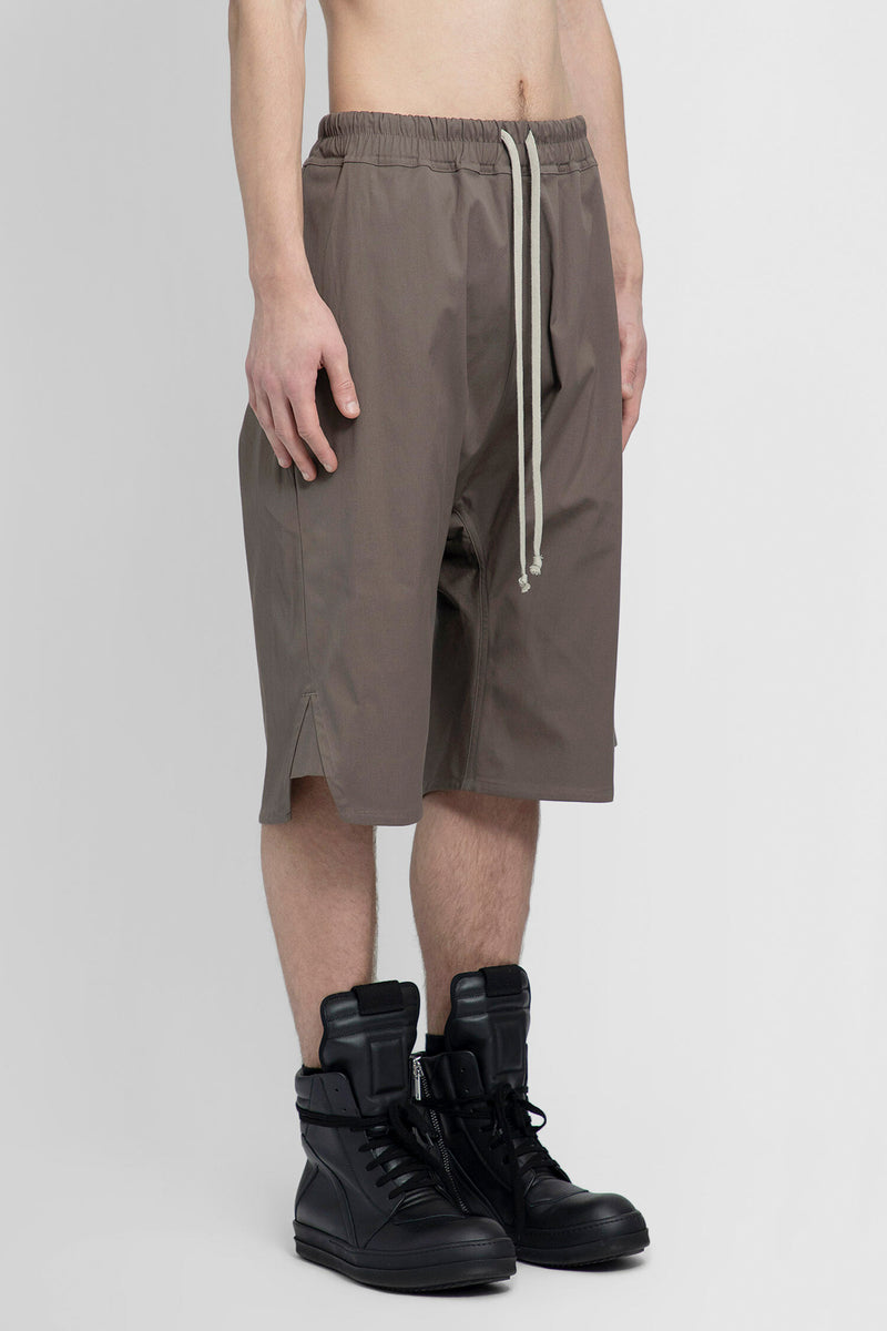 RICK OWENS RICK OWENS MAN GREY SHORTS & SKIRTS man