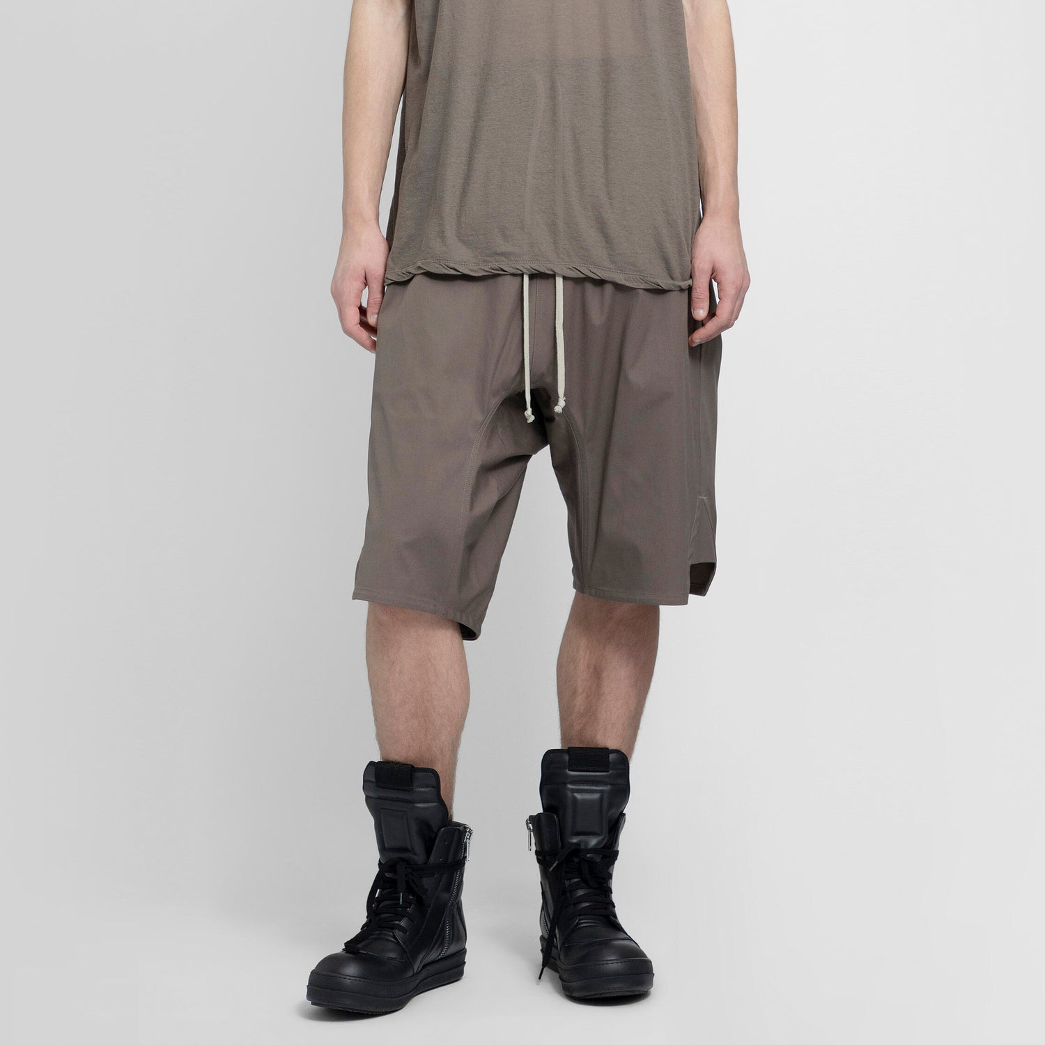 RICK OWENS RICK OWENS MAN GREY SHORTS & SKIRTS man