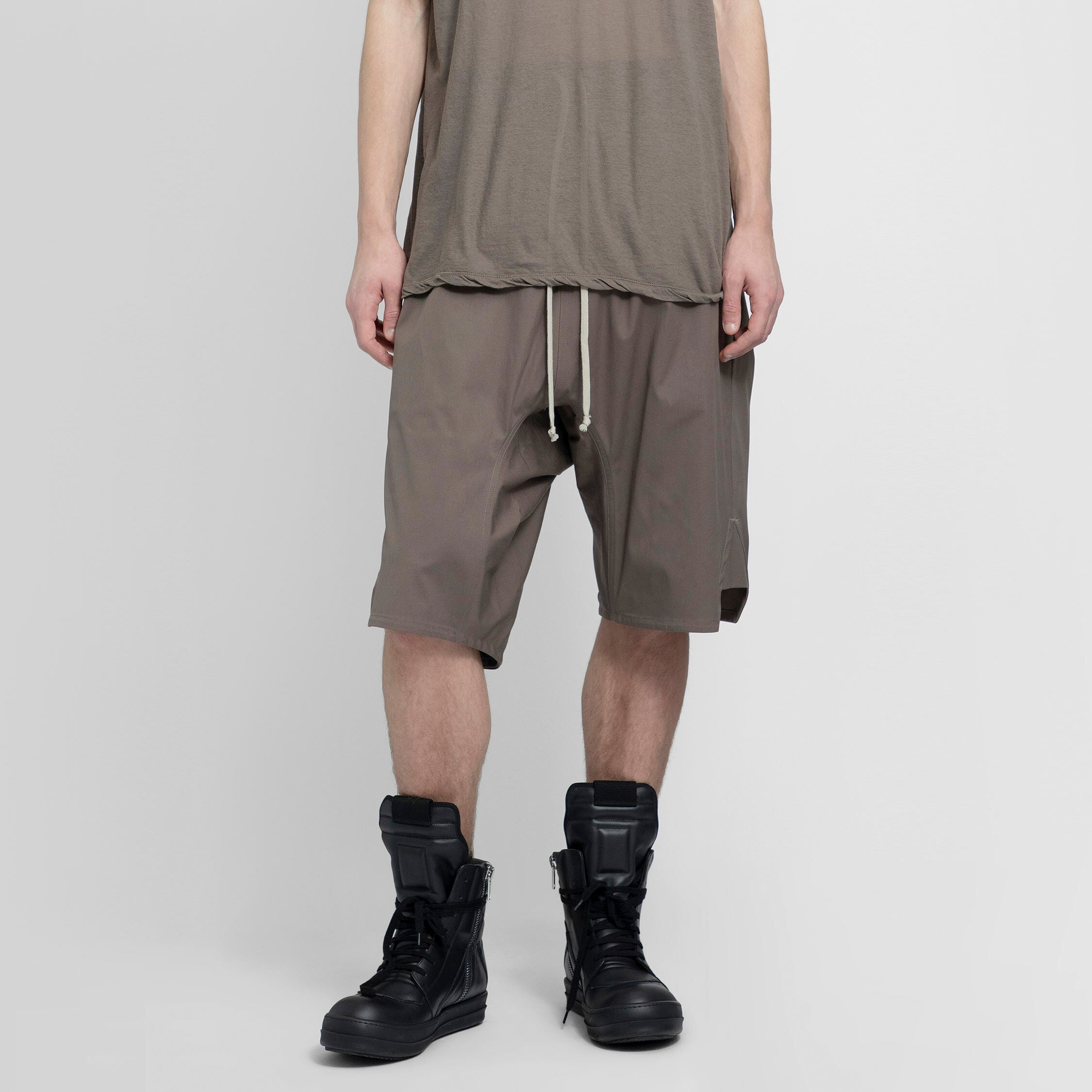 RICK OWENS MAN GREY SHORTS & SKIRTS
