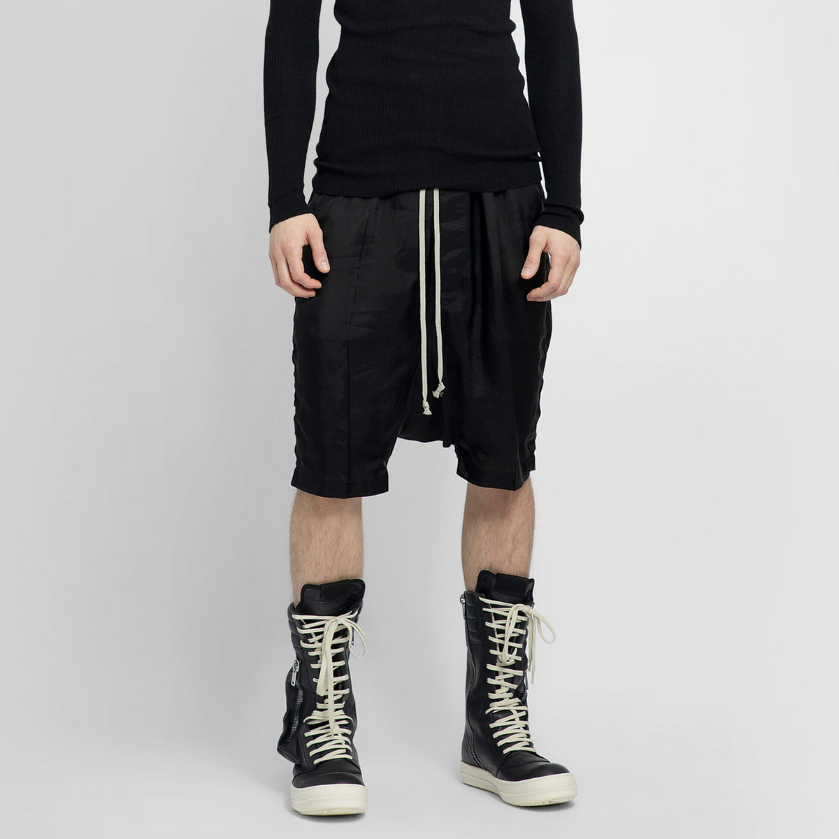 RICK OWENS RICK OWENS SHORTS BLACK WOMAN man