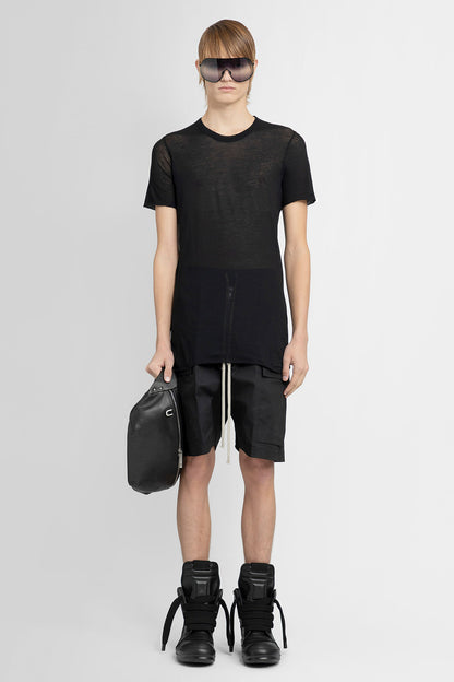 RICK OWENS MAN BLACK T-SHIRTS & TANK TOPS