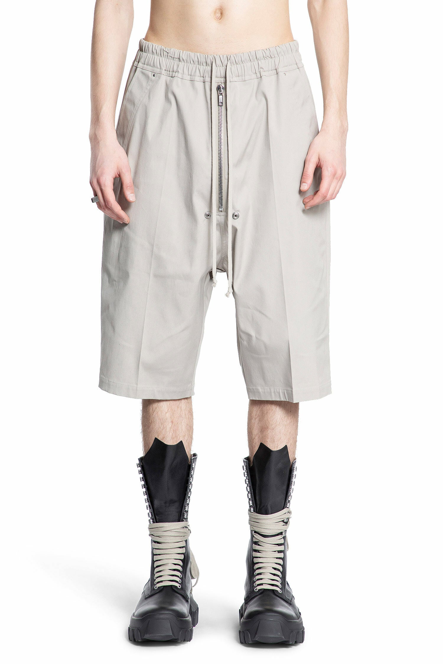 RICK OWENS MAN GREY SHORTS & SKIRTS