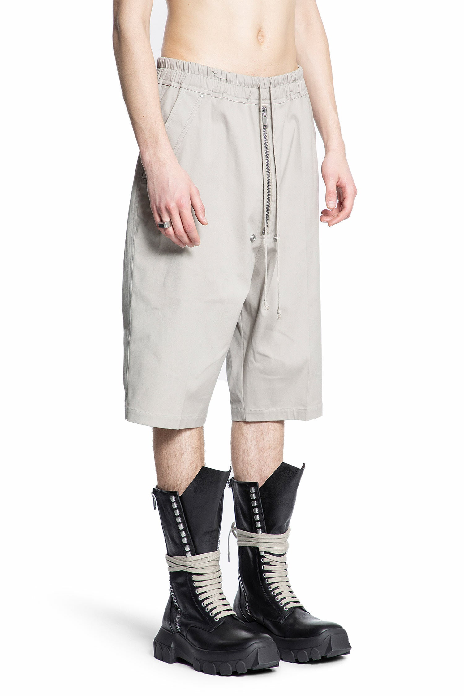 RICK OWENS MAN GREY SHORTS & SKIRTS