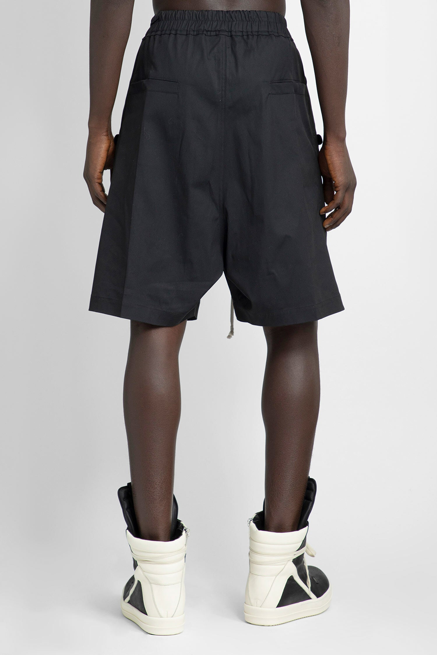 RICK OWENS MAN BLACK SHORTS & SKIRTS