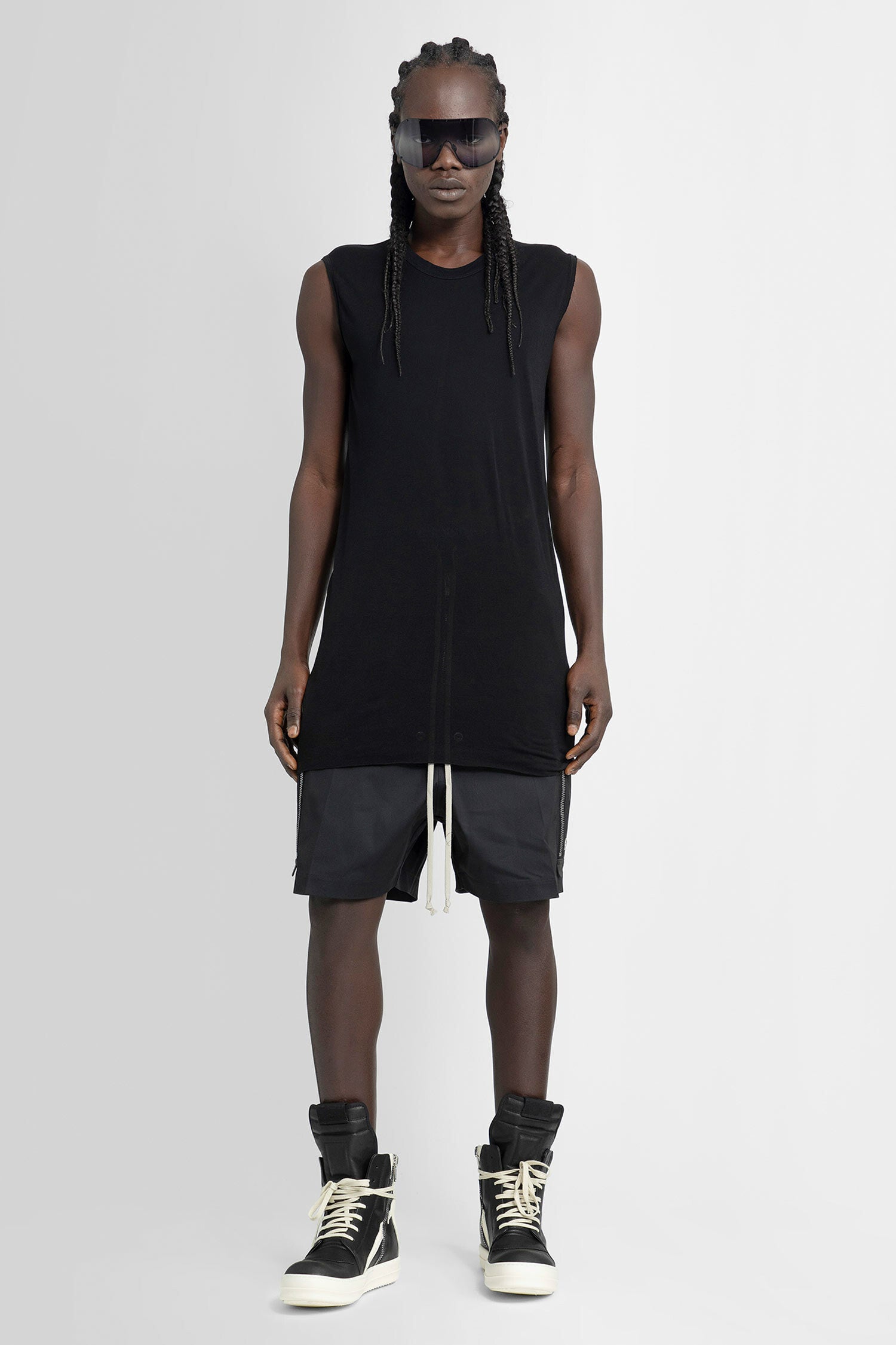 RICK OWENS MAN BLACK SHORTS & SKIRTS