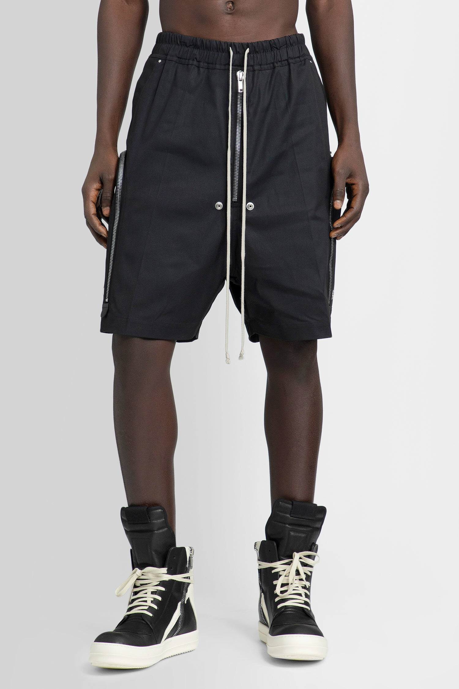 RICK OWENS MAN BLACK SHORTS & SKIRTS