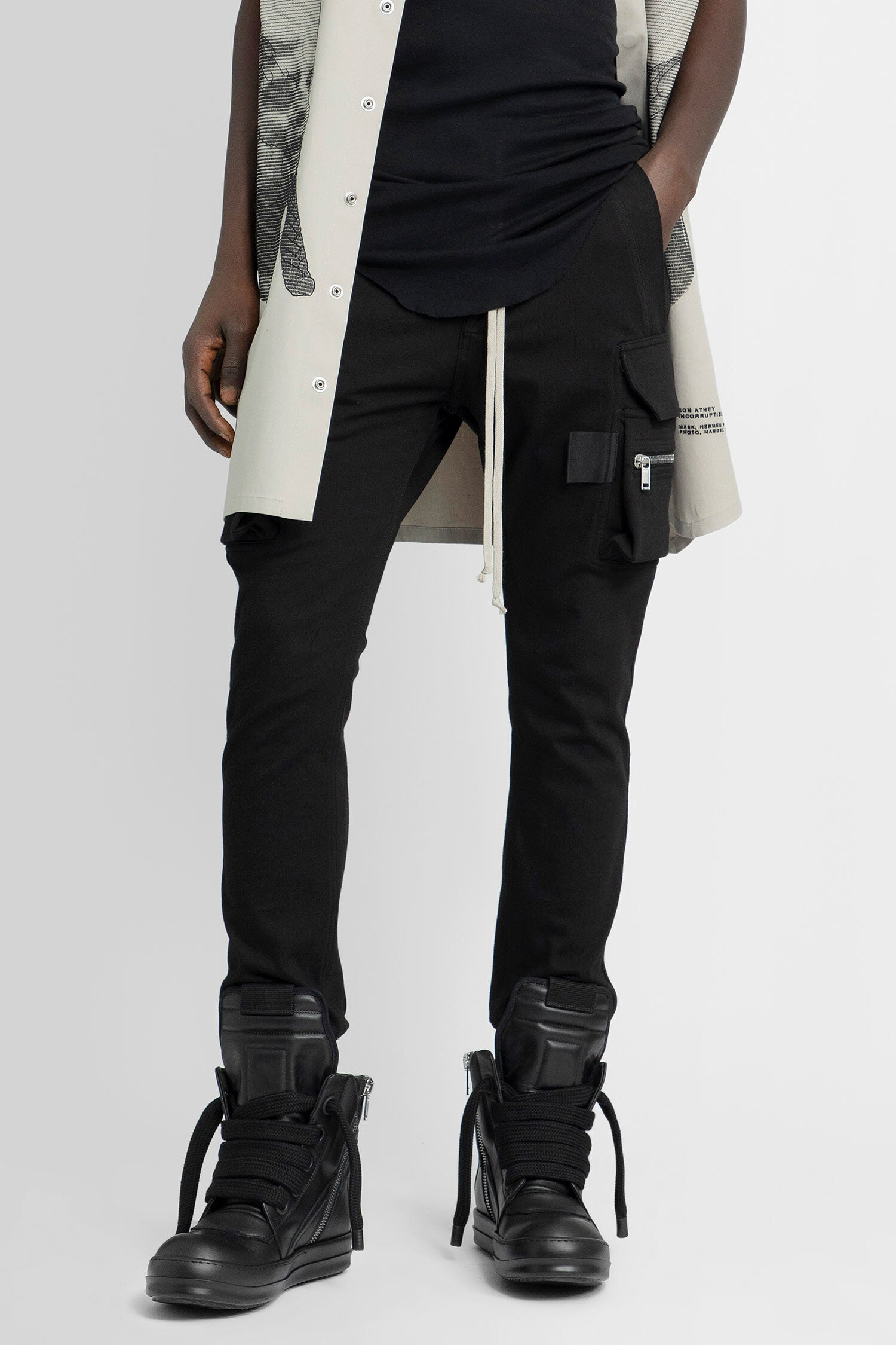 RICK OWENS MAN BLACK TROUSERS