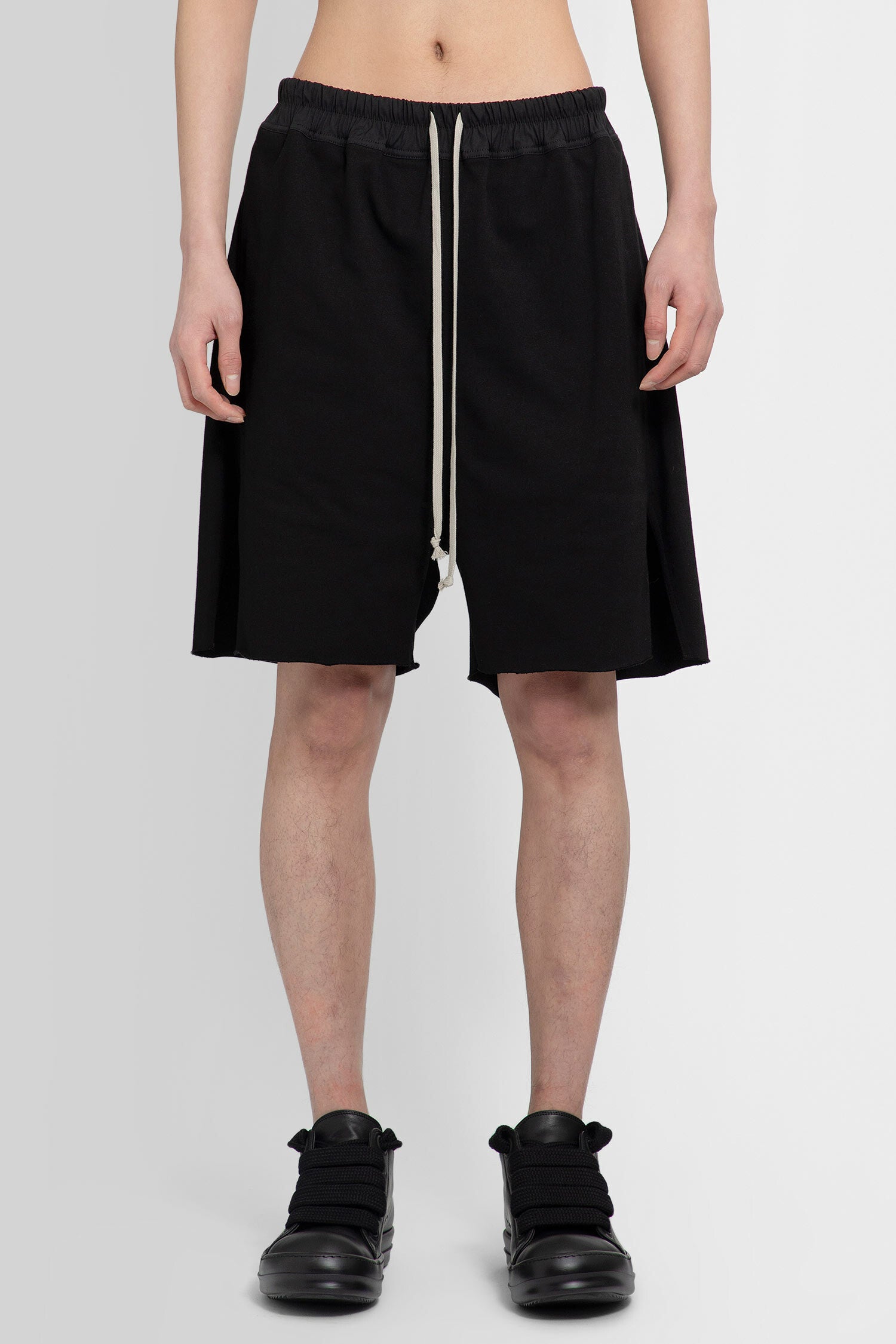 RICK OWENS MAN BLACK SHORTS & SKIRTS