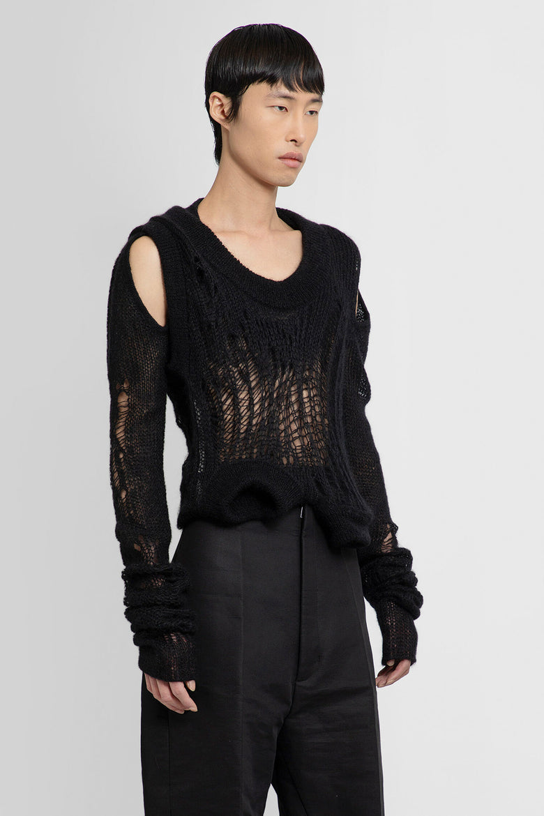 RICK OWENS MAN BLACK KNITWEAR