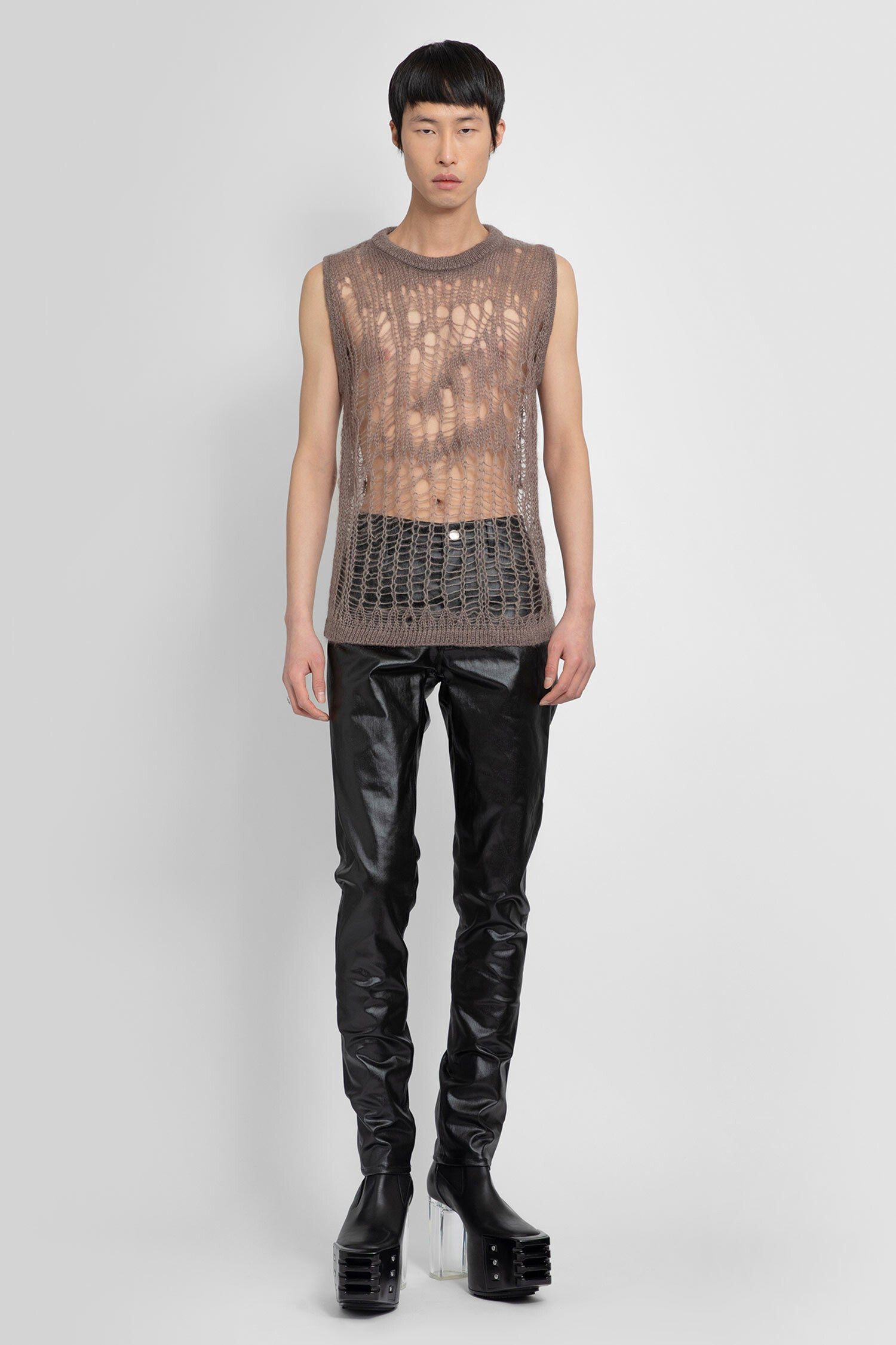 RICK OWENS MAN GREY KNITWEAR