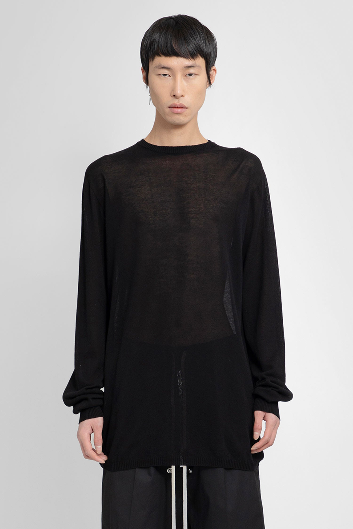 RICK OWENS MAN BLACK KNITWEAR