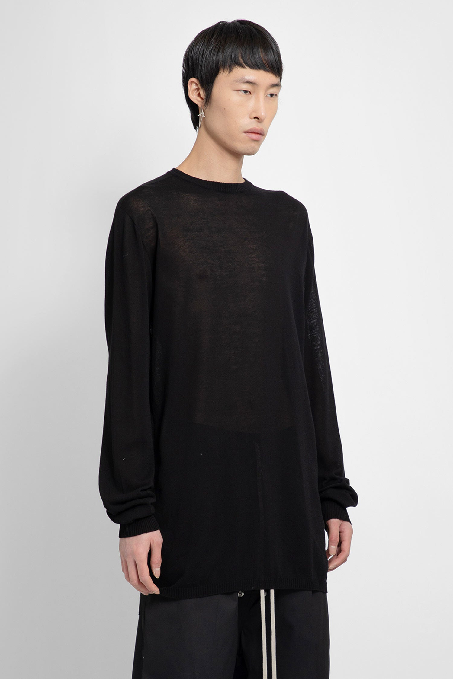 RICK OWENS MAN BLACK KNITWEAR